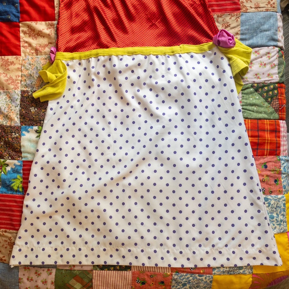 handmade upcyled drop waist maxi dress. - Picture 4 of 4